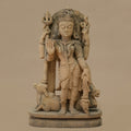 15" Lord Shiva - Maa Durga Statue | Handcrafted from Yellow Sandstone