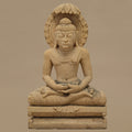 14" Lord Buddha Statue | Handcrafted from Yellow Sandstone