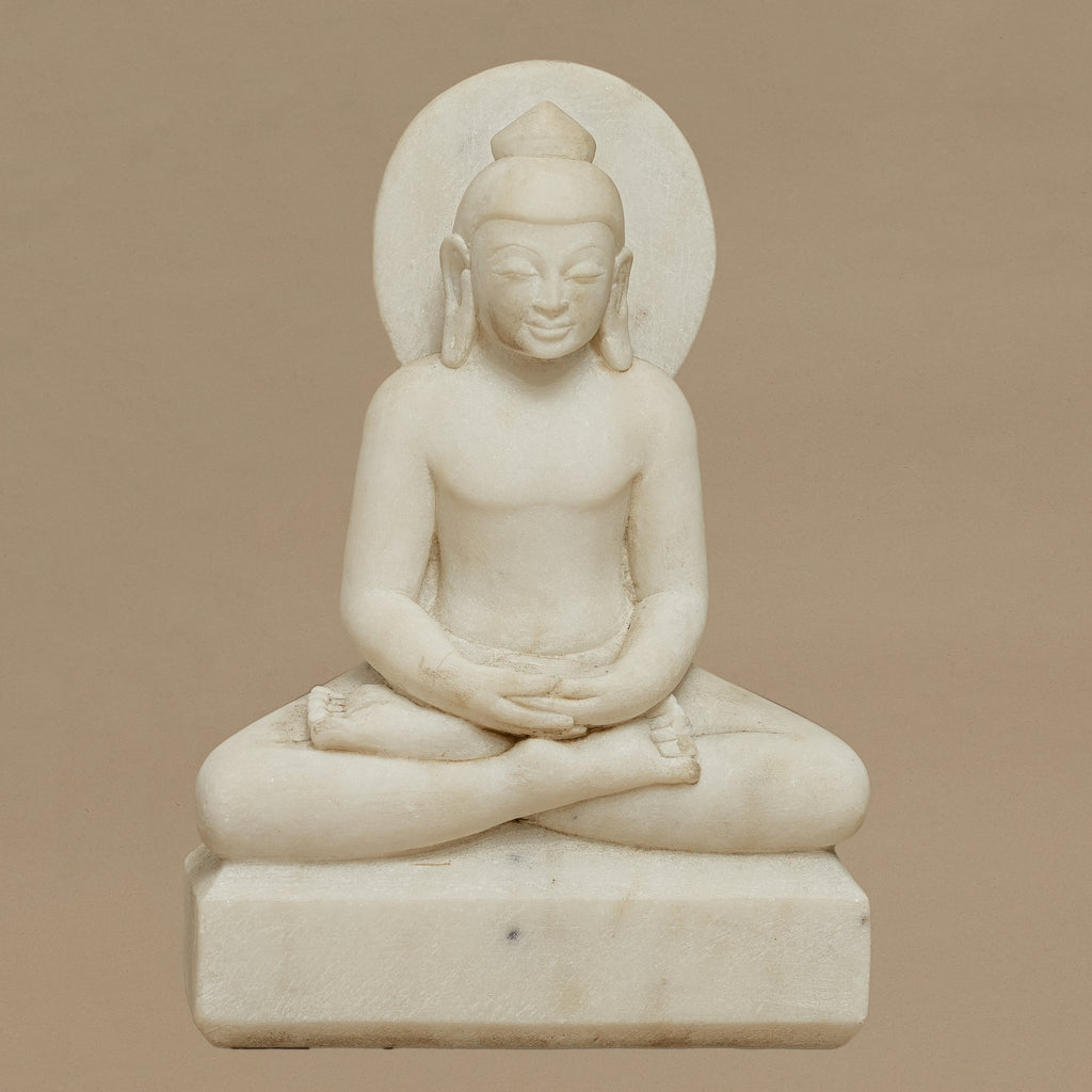 09" Meditative Lord Buddha Statue | Handcrafted from White Marble