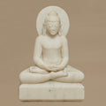 09" Meditative Lord Buddha Statue | Handcrafted from White Marble