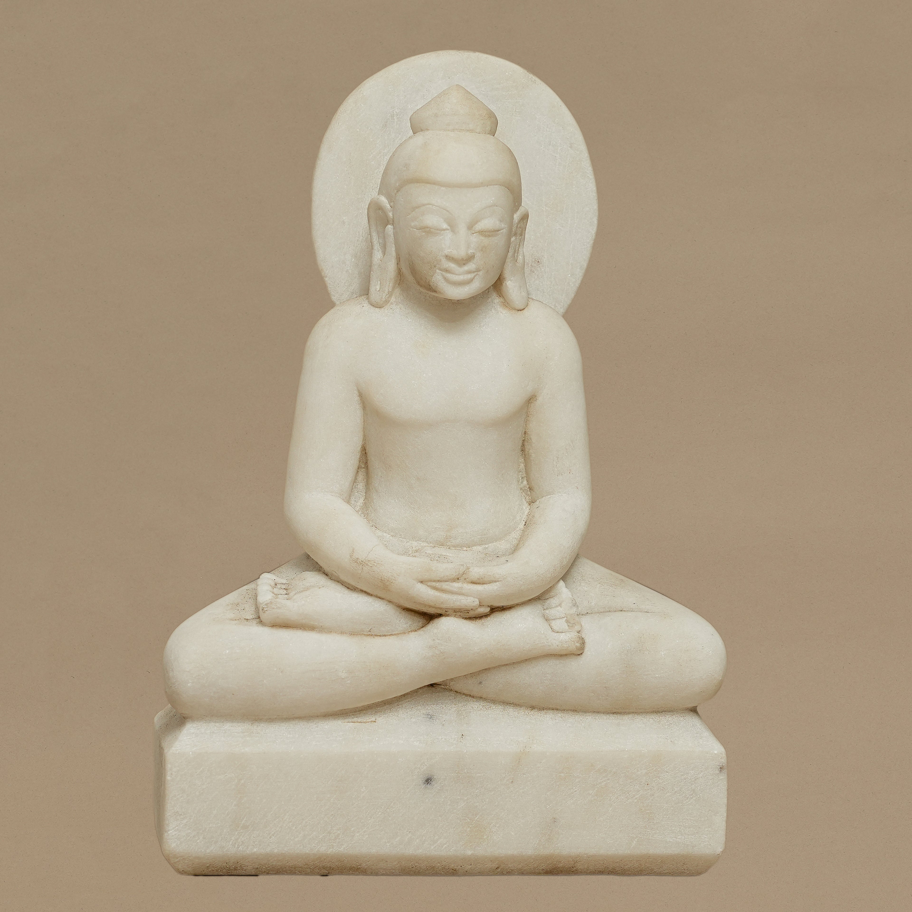 09" Meditative Lord Buddha Statue | Handcrafted from White Marble
