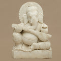 15" Lord Ganesha Statue | Handcrafted from White Marble