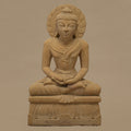 15" Lord Buddha Statue | Handcrafted from Yellow Sandstone