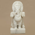 15" Lord Ganesha Statue | Handcrafted from White Marble