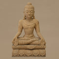 14" Lord Buddha Statue | Handcrafted from Yellow Sandstone