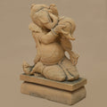 13" Lord Ganesha Statue | Handcrafted from Yellow Sandstone