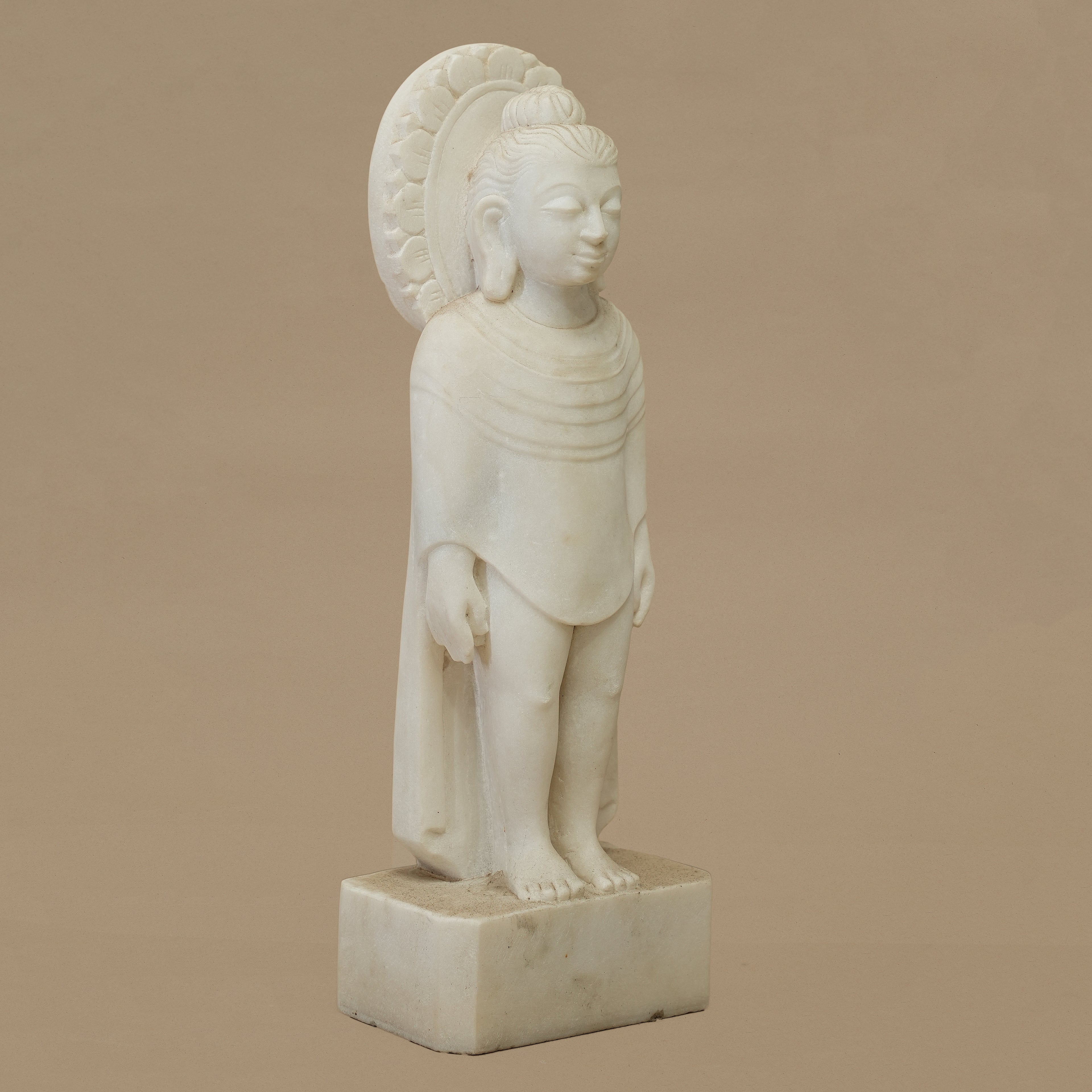 15" Standing Lord Buddha Statue | Handcrafted from White Marble