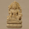 12" Lord Vishnu Statue | Handcrafted from Yellow Sandstone