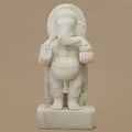 15" Lord Ganesha Statue | Handcrafted from White Marble