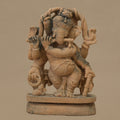 12" Six-armed Lord Ganesha Statue | Handcrafted from Yellow Sandstone