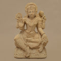 14" God Vishnu Statue | Handcrafted from Yellow Sandstone