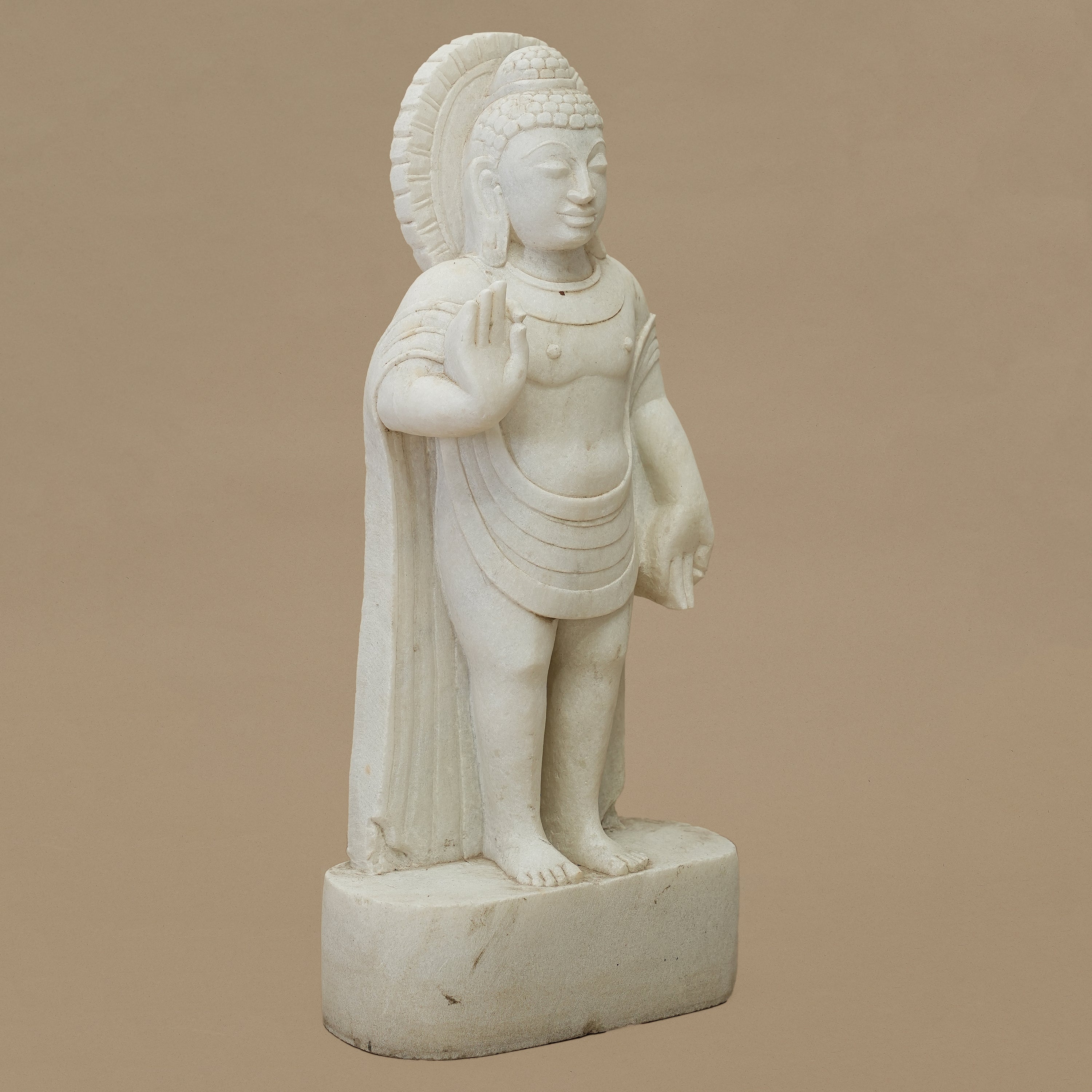 15" Lord Buddha Statue | Handcrafted from White Marble