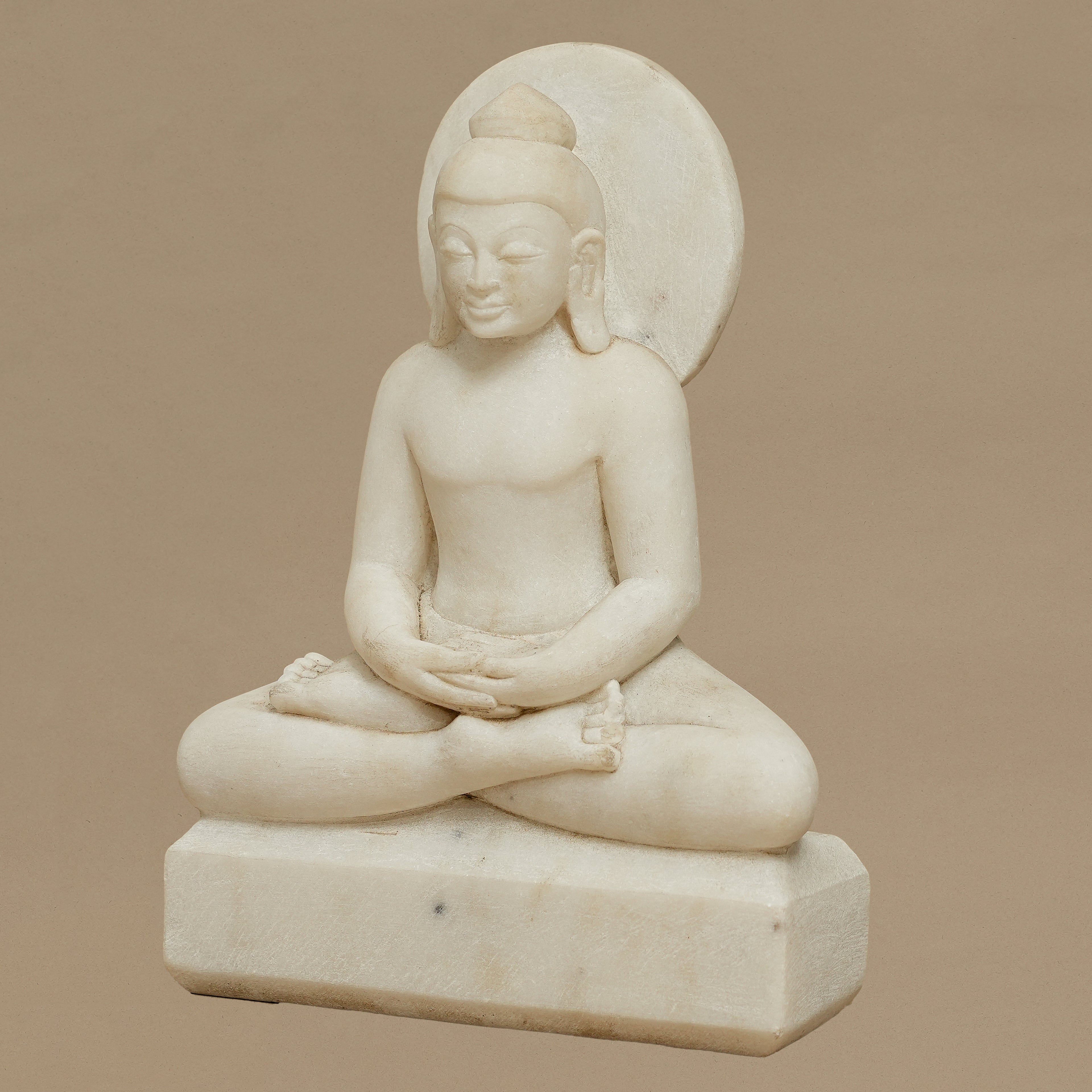 09" Meditative Lord Buddha Statue | Handcrafted from White Marble