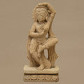 14.5" Classical Female Dancer Statue | Handcrafted from Yellow Sandstone