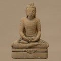 13.5" Lord Buddha Statue | Handcrafted from Yellow Sandstone