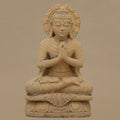 15" Lord Buddha Statue | Handcrafted from Yellow Sandstone