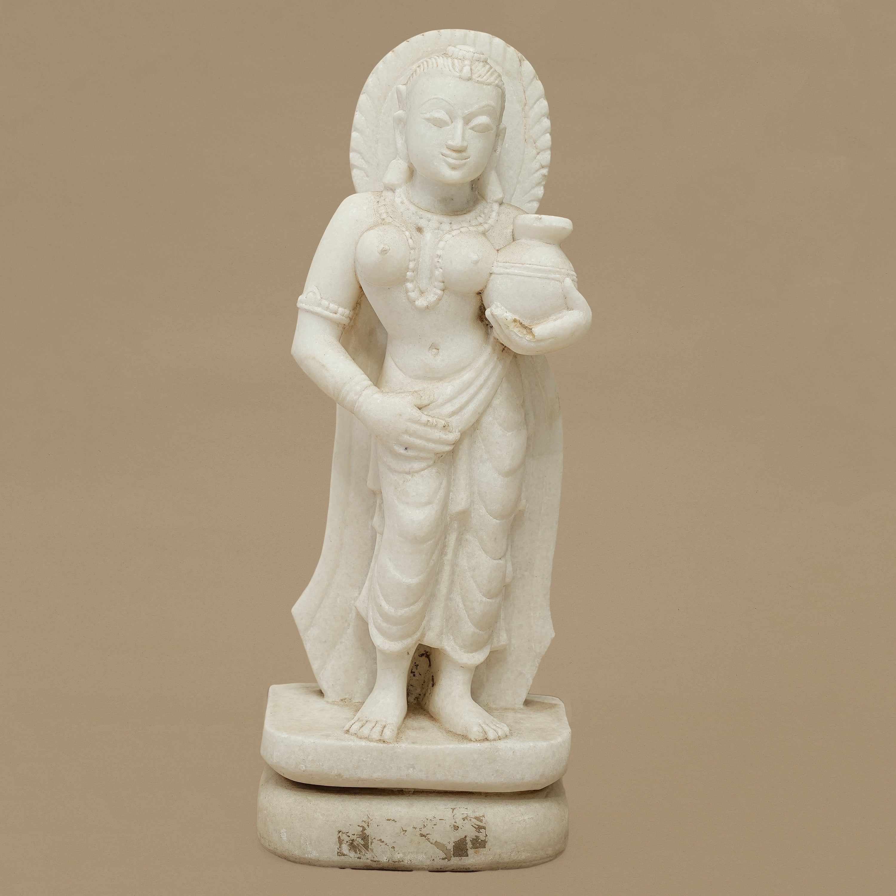 16" Divine Female Statue | Handcrafted from White Marble