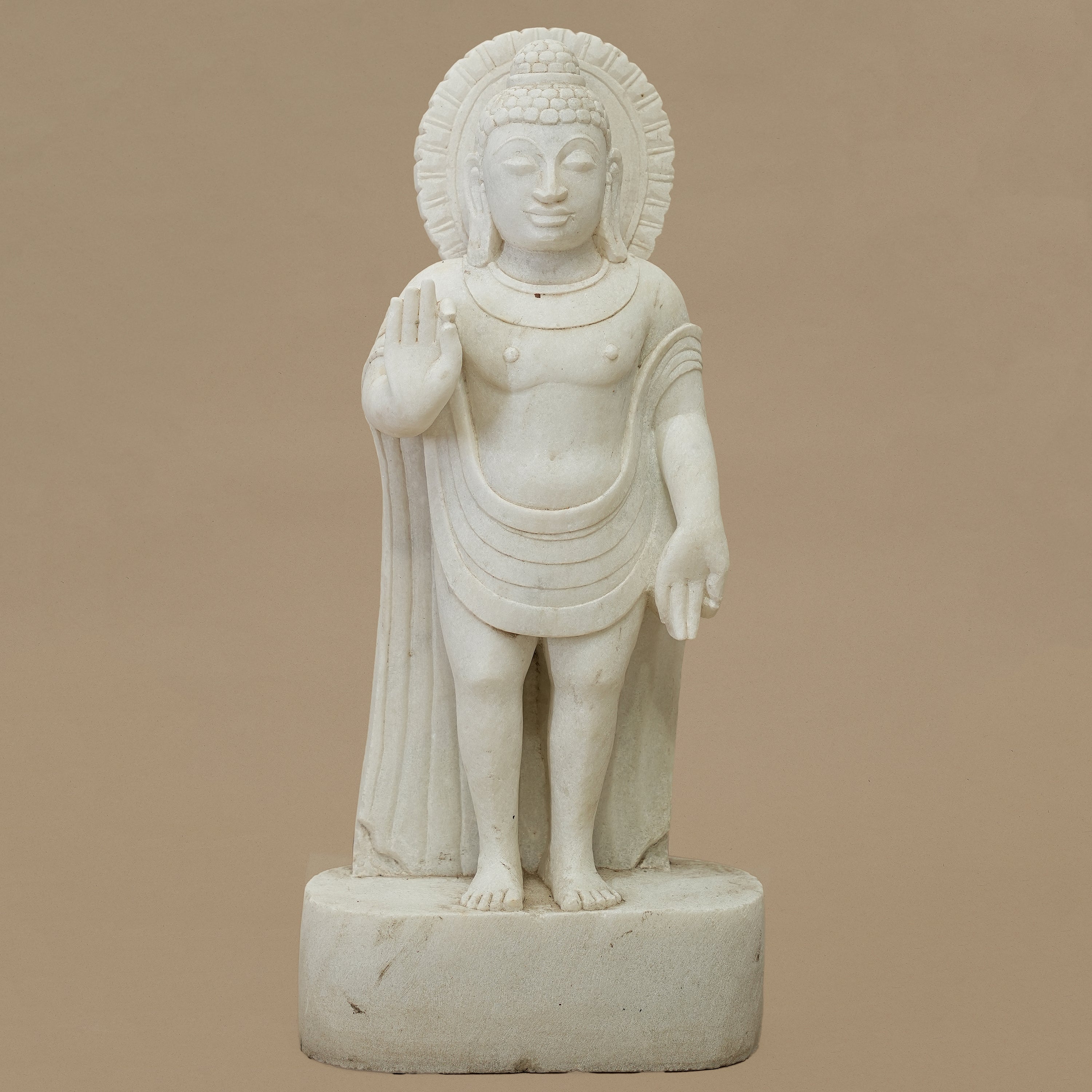 15" Lord Buddha Statue | Handcrafted from White Marble