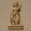 15.5" Graceful Female Statue | Handcrafted from Yellow Sandstone