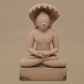 17.5" Bhagwan Parshwanath Jain Tirthankara Statue | Handcrafted from Pink Sandstone