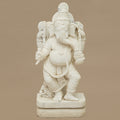 19.5" Lord Ganesha Statue | Handcrafted from White Marble