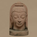 10" Bust of Lord Buddha | Handcrafted from Pink Sandstone