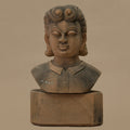 14" Serene Bust Statue | Handcrafted from Yellow Sandstone