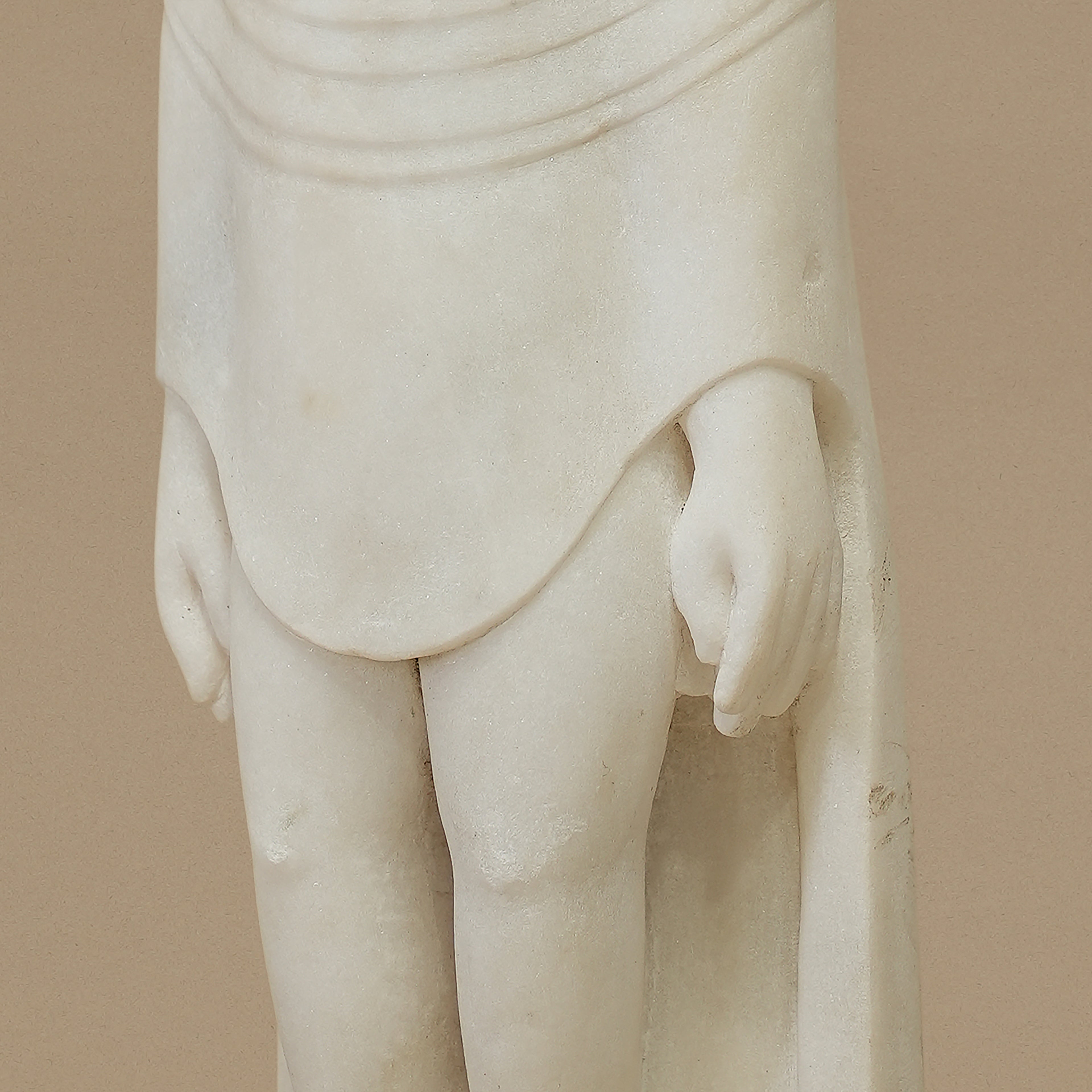 15" Standing Lord Buddha Statue | Handcrafted from White Marble