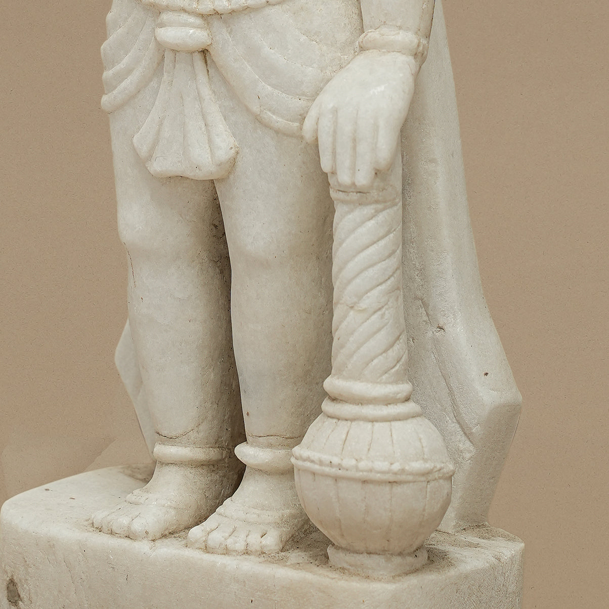 15" Lord Hanuman Statue | Handcrafted from White Marble
