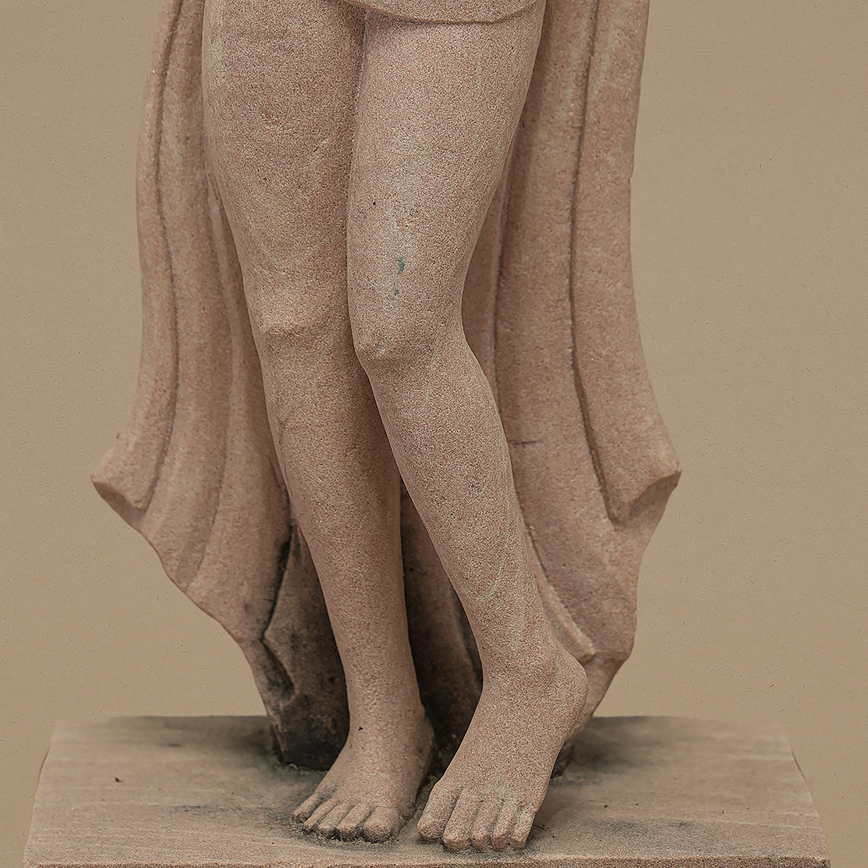 18.5" Indian Classical Dancer Statue | Handcrafted from Pink Sandstone