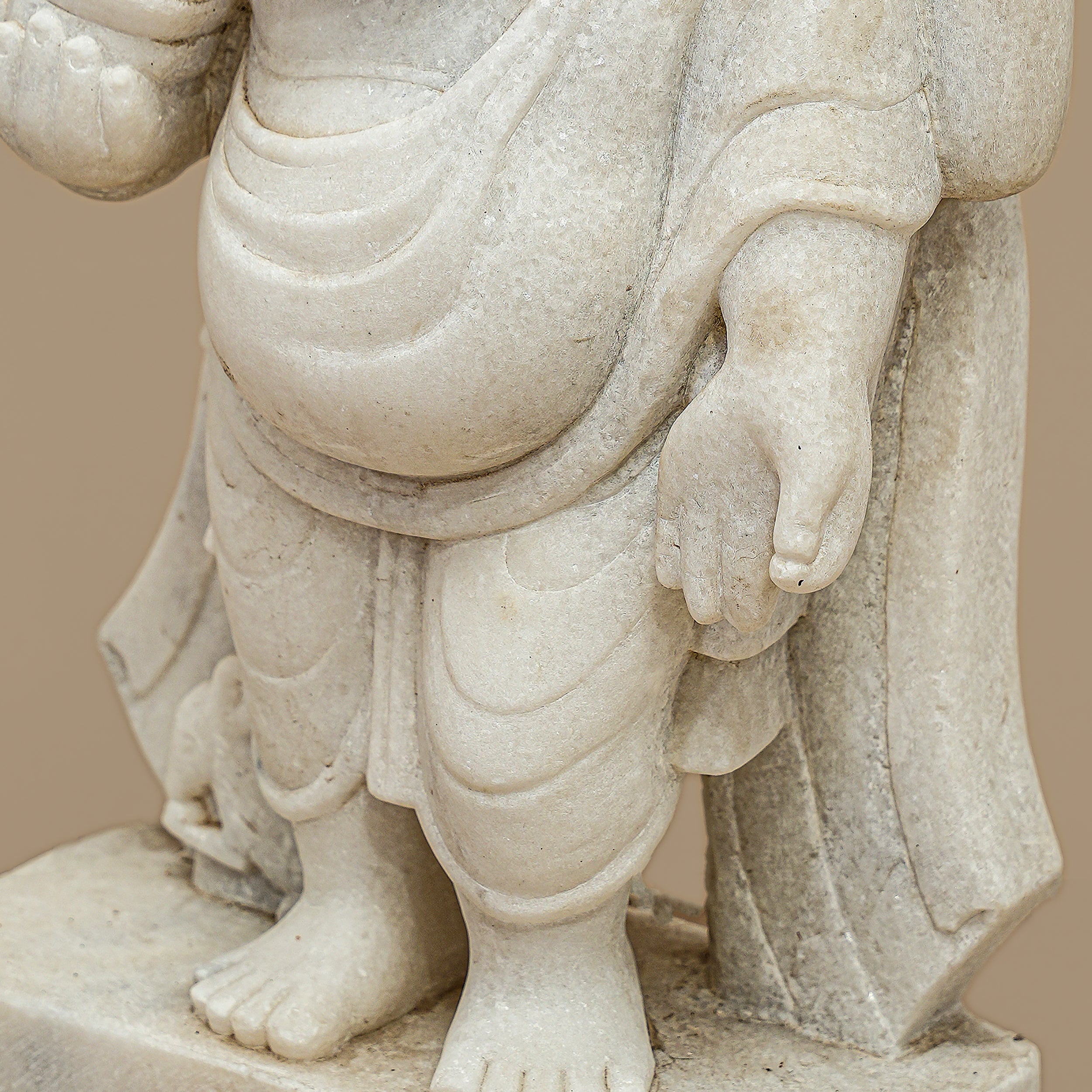 19" Lord Ganesha Statue | Handcrafted from White Marble