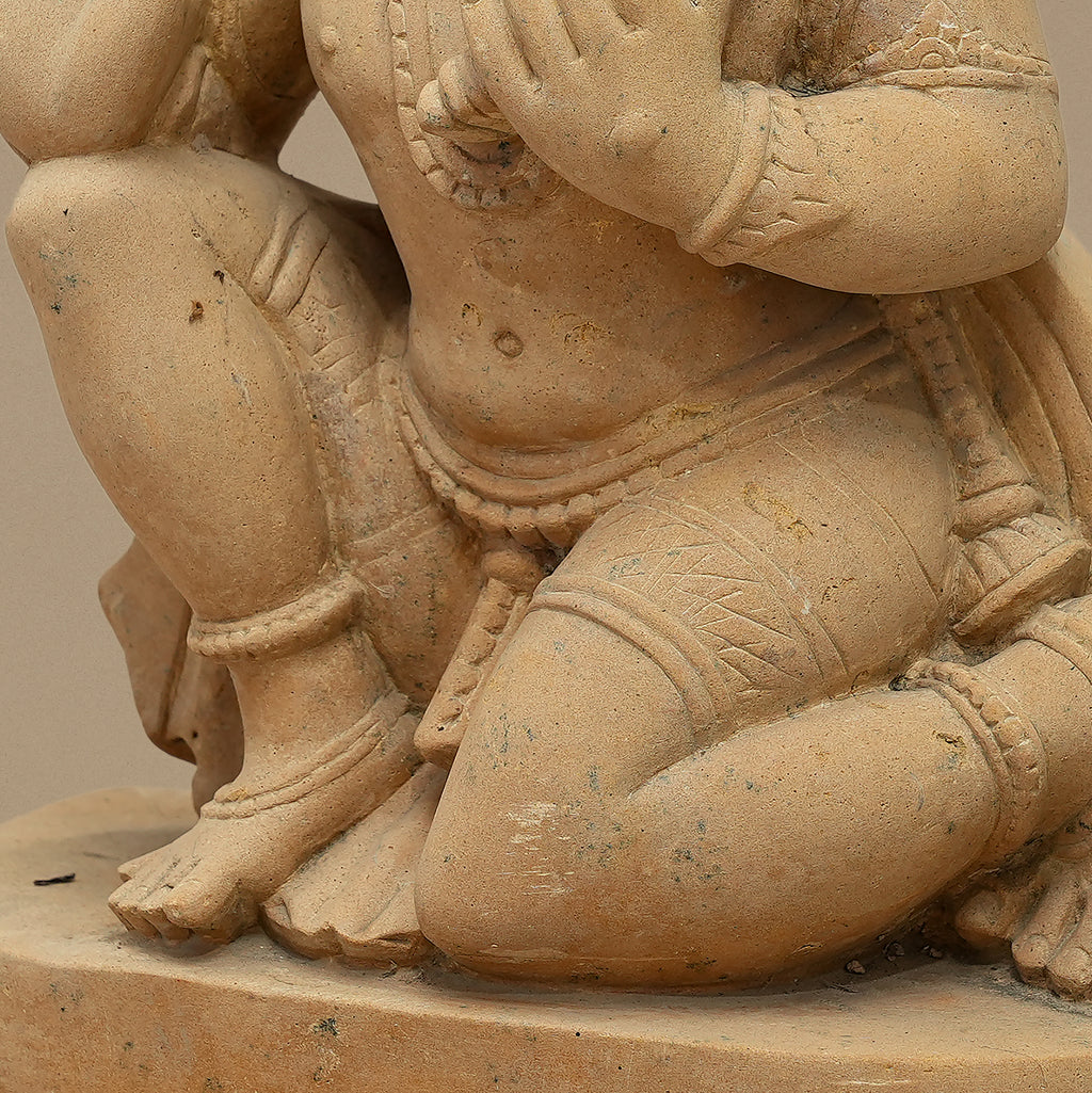 15" Lord Hanuman Statue | Handcrafted from Yellow Sandstone